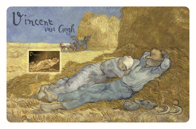 Vincent van Gogh Artwork Noon: Rest from Work (after Millet) Gold Coincard