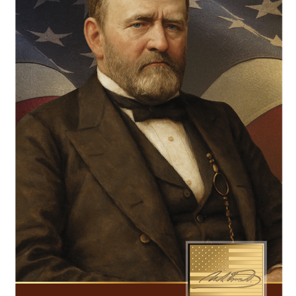 Ole Peter Hansen Balling Portrait of Ulysses S. Grant Gold Coincard