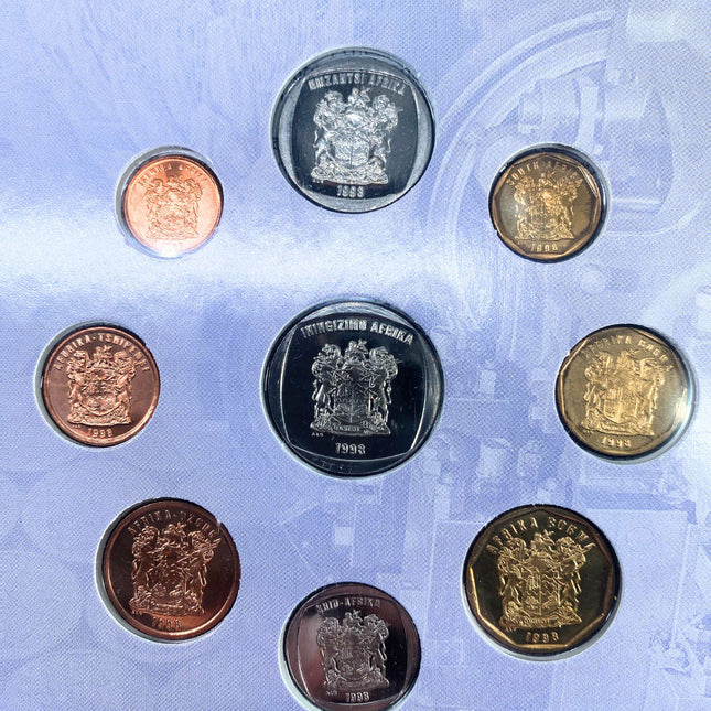 1998 South Africa (B-UNC) Brilliant Uncirculated Mint Set * **Mintage ONLY 2,737**