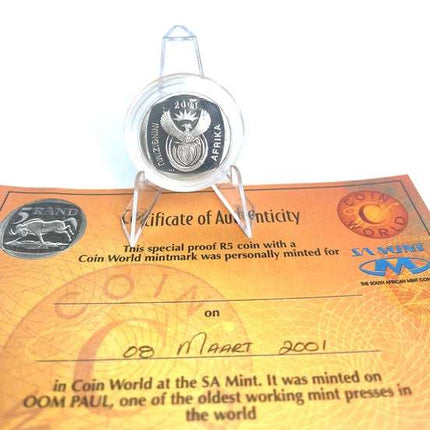 Extremely Scare 2001  CW Mintmark Oom Paul R5 with certificate