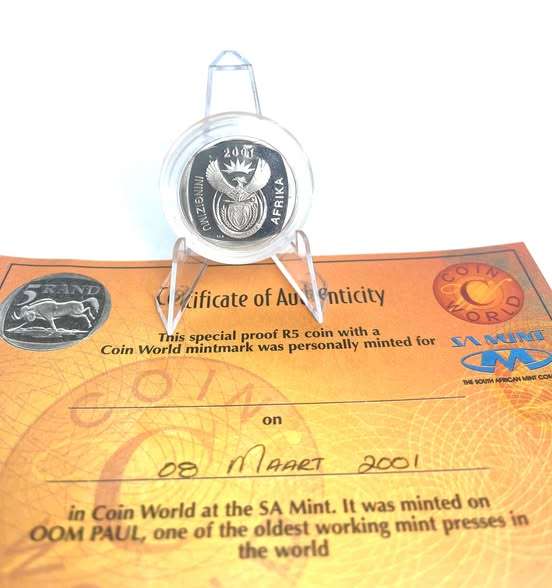 Extremely Scare 2001  CW Mintmark Oom Paul R5 with certificate