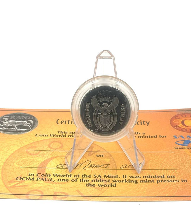 2001 Oom Paul Mintmark R5 - Mintage ONLY 779 - With Certificate