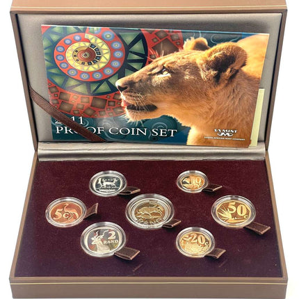 2011 South Africa Proof Coin Set in original mint box **Mintage ONLY 1696**