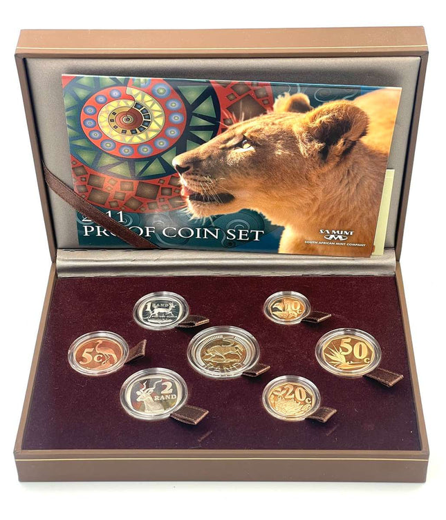 2011 South Africa Proof Coin Set in original mint box **Mintage ONLY 1696**