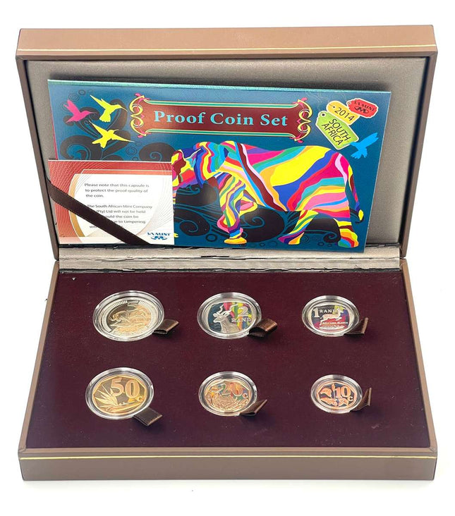 2014 South Africa Proof Coin Set in original mint box **Mintage ONLY 799**