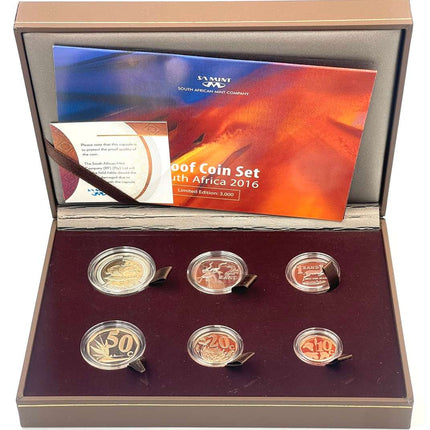 2016 South Africa Proof Coin Set in original mint box ****Mintage ONLY 741****