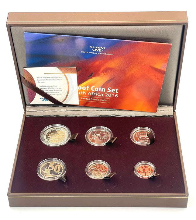2016 South Africa Proof Coin Set in original mint box ****Mintage ONLY 741**** SEALED