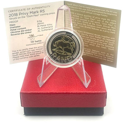 2018 Oom Paul Mintmark R5 *** Mintage ONLY 254 *** With Certificate in original box