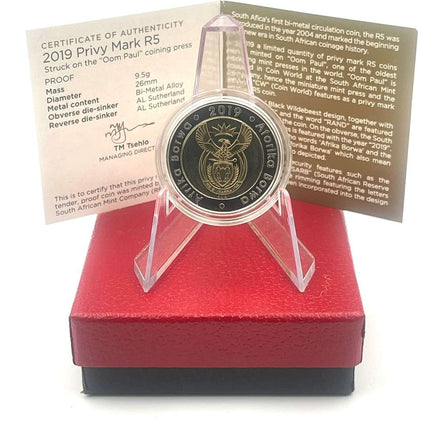 2019 Oom Paul Mintmark R5 *** Mintage ONLY 328 *** With Certificate in original box