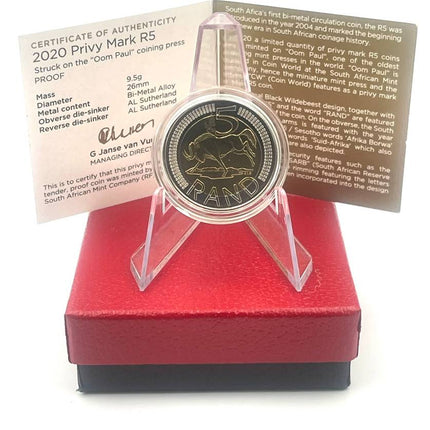 2020 Oom Paul Mintmark R5 *** Mintage ONLY 225*** With Certificate in original box