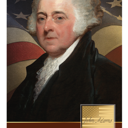 Gilbert Stuart Portrait of John Adams Gold Coincard