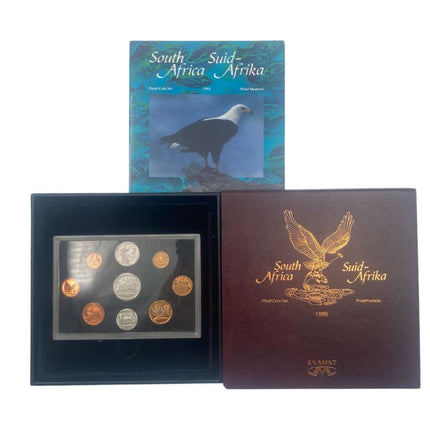 1995 South Africa Fish Eagle Proof Coin Set in original mint box **Mintage ONLY 5816**
