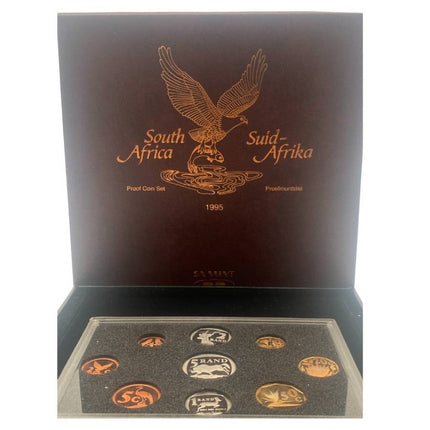 1995 South Africa Fish Eagle Proof Coin Set in original mint box **Mintage ONLY 5816**