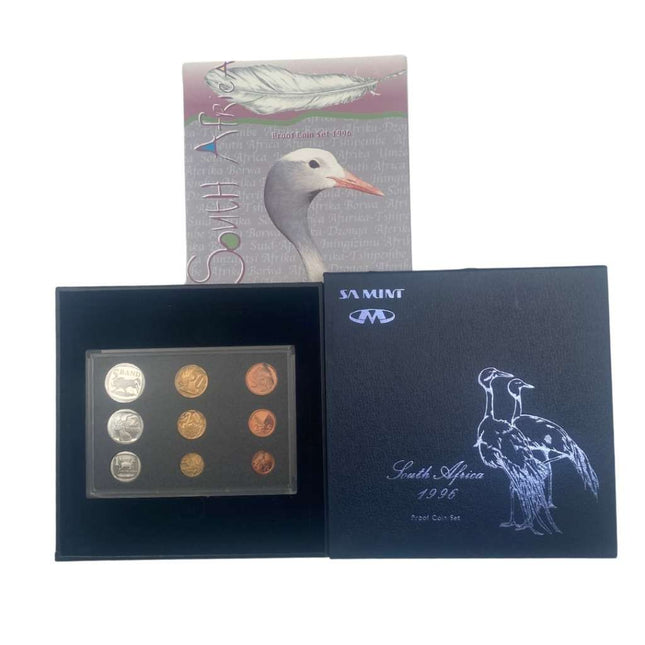 1996 South Africa Blue Crane Proof Coin Set in original mint box **Mintage ONLY 4827**