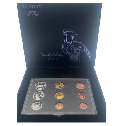 1996 South Africa Blue Crane Proof Coin Set in original mint box **Mintage ONLY 4827**