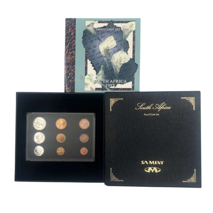 1997 South Africa Arum Lily Proof Coin Set in original mint box **Mintage ONLY 3596**