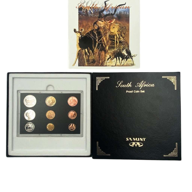 2001 South Africa Proof Coin Set in original mint box **Mintage ONLY 3678**