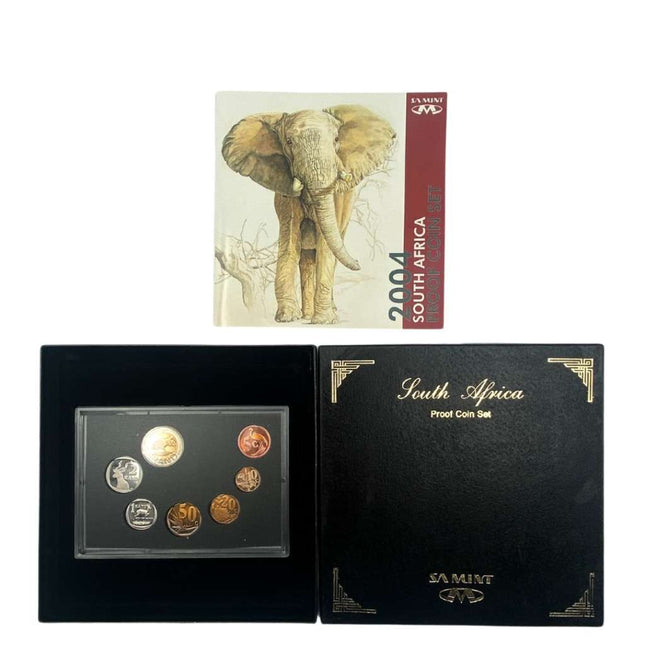 2004 South Africa Proof Coin Set in original mint box **Mintage ONLY 1935**