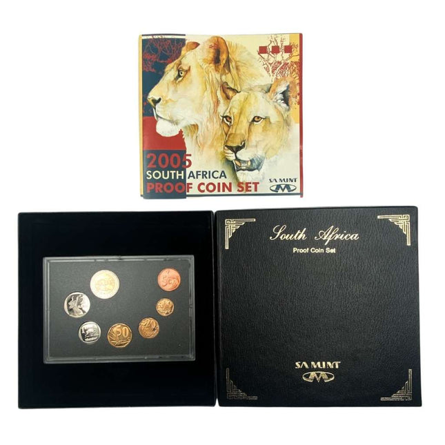 2005 South Africa Proof Coin Set in original mint box **Mintage ONLY 1944**