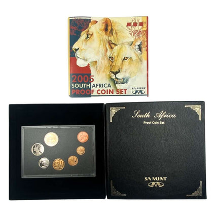 2005 South Africa Proof Coin Set in original mint box **Mintage ONLY 1944**