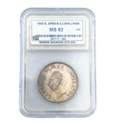 1940 S.Africa 2.5 Shillings MS62