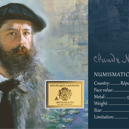 Claude Monet Impression, Sunrise (Impression, soleil levant) Gold Coincard