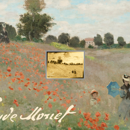 Claude Monet Artwork Poppies (Coquelicots) Gold Coincard