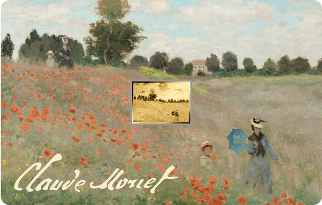 Claude Monet Artwork Poppies (Coquelicots) Gold Coincard