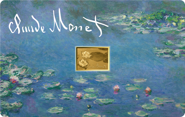 Claude Monet Artwork Water Lilies (Nymphéas) Gold Coincard