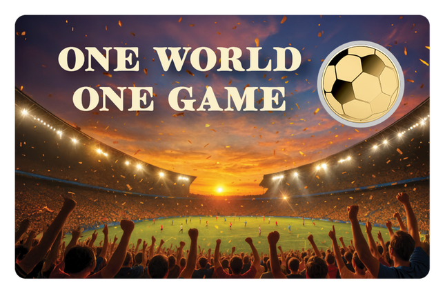 One World One Game Soccer Gold Coincard