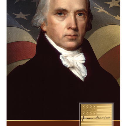 John Vanderlyn Portrait of James Madison Gold Coincard