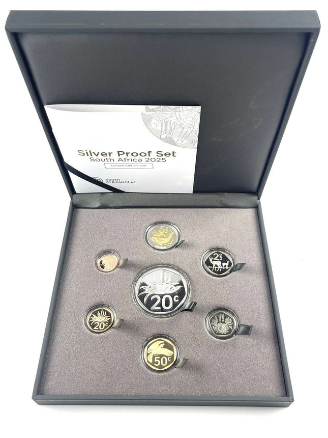 2025 South Africa Proof Coin Set with Silver 1oz Aloe in original mint box