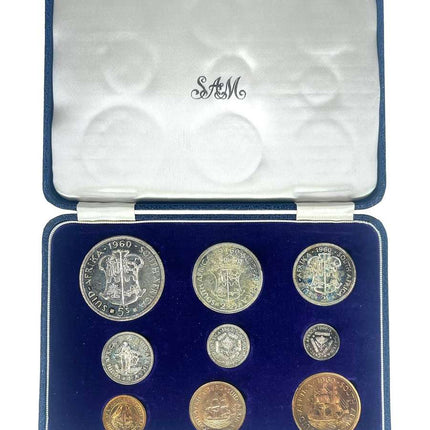 1960 South Africa Union Proof Coin Set in original mint box **Mintage ONLY 1860*