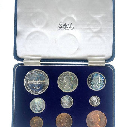1960 South Africa Union Proof Coin Set in original mint box **Mintage ONLY 1860*