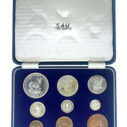 1959 South Africa Union Proof Coin Set in original mint box **Mintage ONLY 560*
