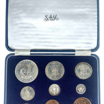 1957 South Africa Union Proof Coin Set in original mint box **Mintage ONLY 750*