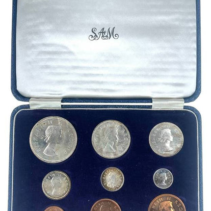 1957 South Africa Union Proof Coin Set in original mint box **Mintage ONLY 750*