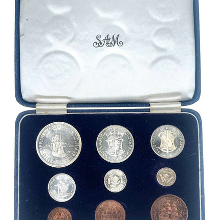 1952 South Africa Union Proof Coin Set in original mint box **Mintage ONLY 3500*