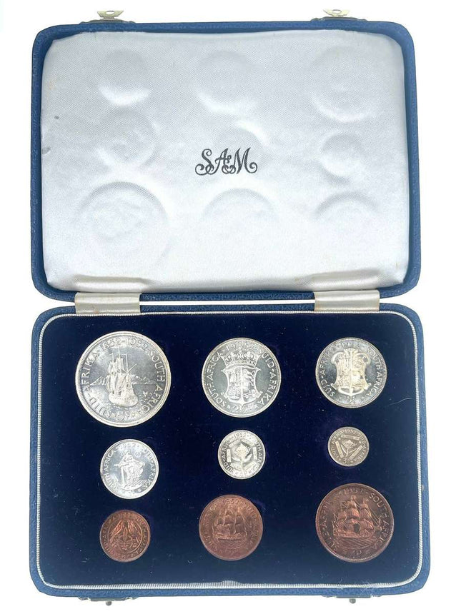 1952 South Africa Union Proof Coin Set in original mint box **Mintage ONLY 3500*