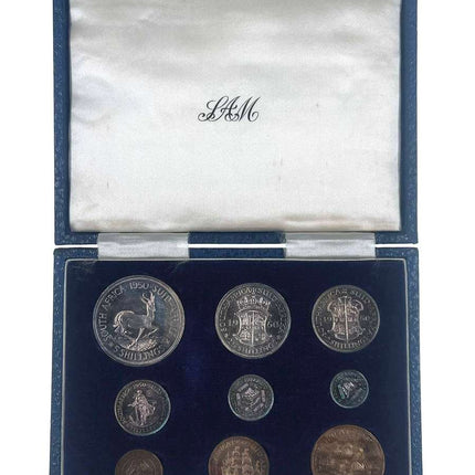 1950 South Africa Union Proof Coin Set in original mint box **Mintage ONLY 500*