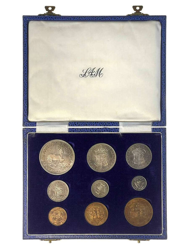 1949 South Africa Union Proof Coin Set in original mint box **Mintage ONLY 800*