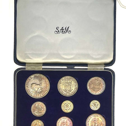 1956 South Africa Union Proof Coin Set in original mint box **Mintage ONLY 1350*