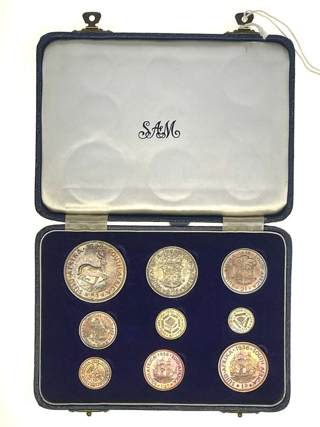 1956 South Africa Union Proof Coin Set in original mint box **Mintage ONLY 1350*