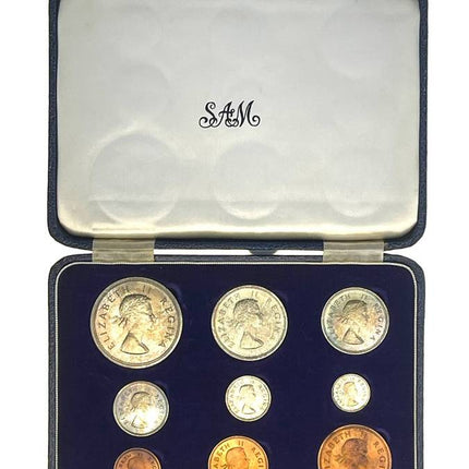 1956 South Africa Union Proof Coin Set in original mint box **Mintage ONLY 1350*