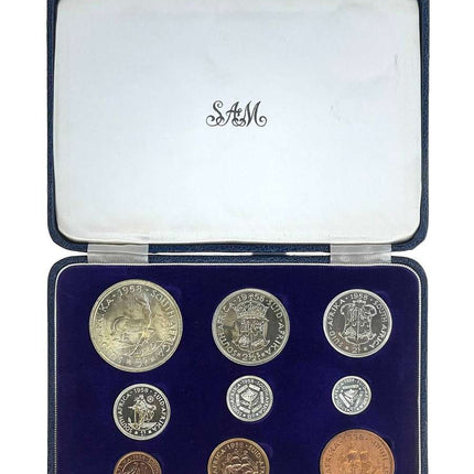 1958 South Africa Union Proof Coin Set in original mint box **Mintage ONLY 625*