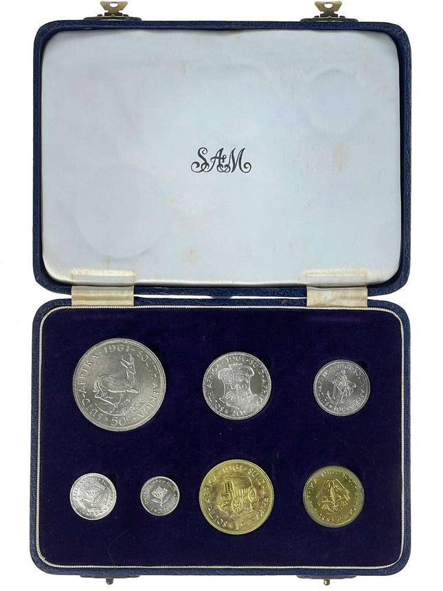 1961 South Africa Proof Coin Set in original mint box **Mintage ONLY 4391*