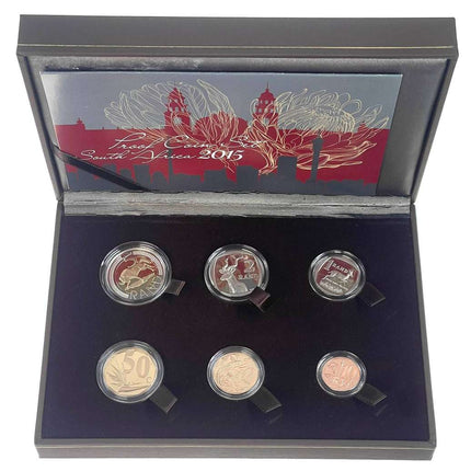 2015 South Africa Proof Coin Set in original mint box **Mintage ONLY 591**