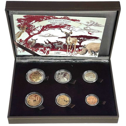 2013 South Africa Proof Coin Set in original mint box **Mintage ONLY 932**