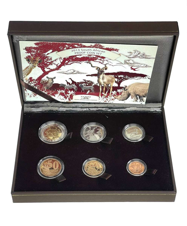 2013 South Africa Proof Coin Set in original mint box **Mintage ONLY 932**