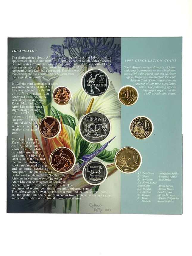 1997 South Africa (UNC) Uncirculated Mint Set * **Mintage ONLY 7,515**